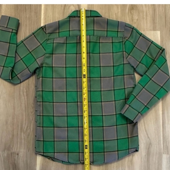 DIXXON Flannel Shirt DFC Green Gray & Yellow Plaid The Auld Pub pattern. Large - Picture 5 of 8
